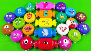 Alphabet Lore - Finding Numberblocks SLIME Colorful With Cake, Candy Mixing! Satisfying Video ASMR