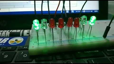 menyalakan 8 LED dengan 3 kombinasi menggunakan ATMega16