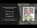 Final journey of mr h dherbert 81 yrs  19042024  0200pm  mission compoun udupi