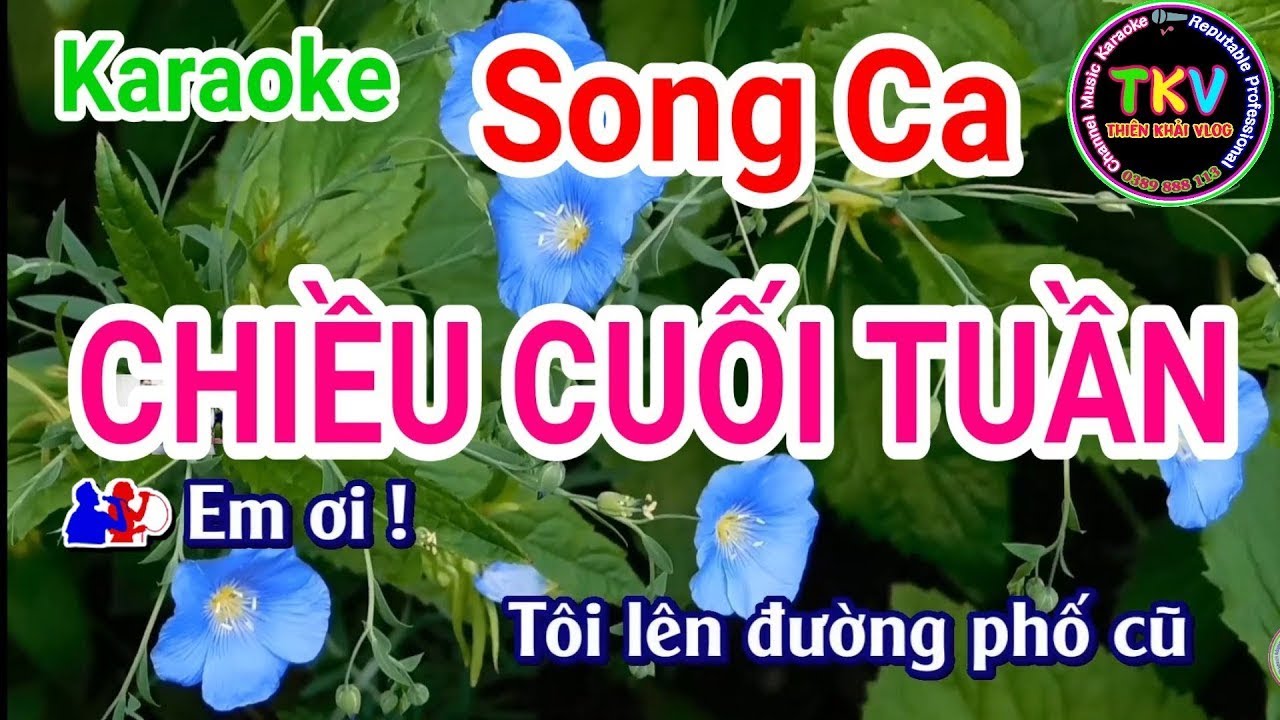 Chiều Cuối Tuần karaoke Song Ca - Dễ Hát | Dũng Trương