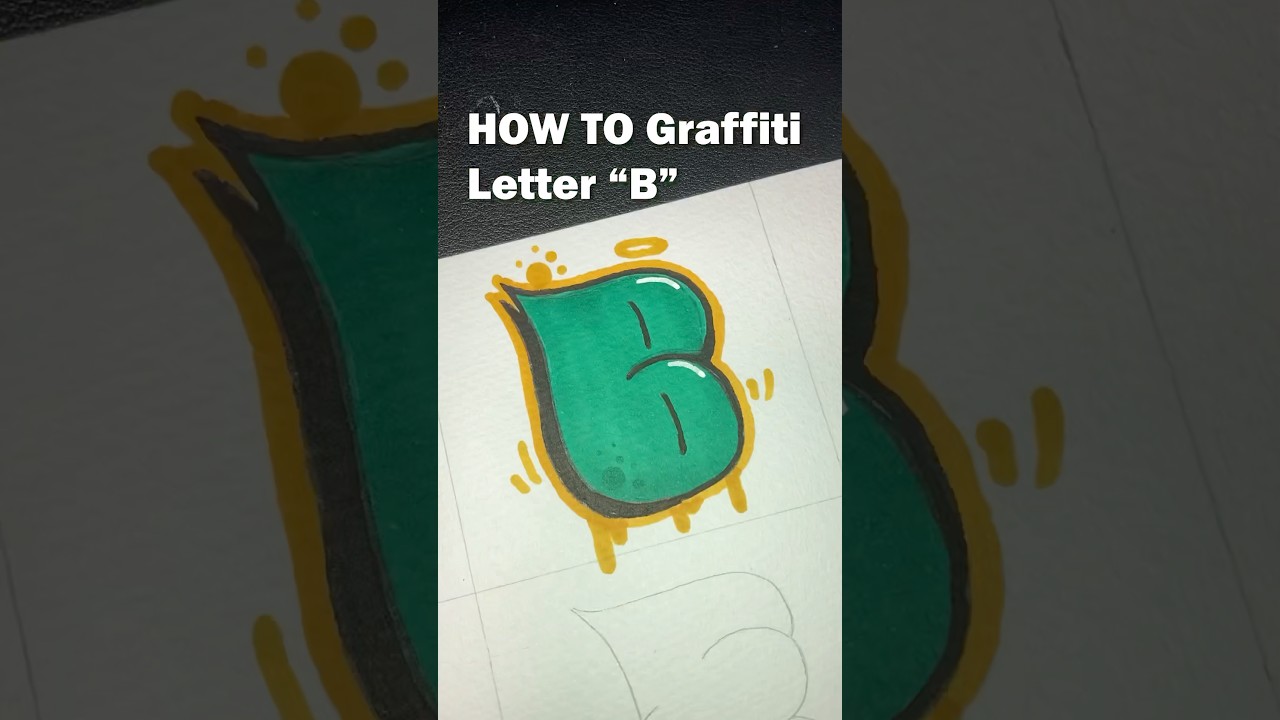 bubble Graffiti letter ”B”｜PROCESS