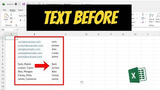 How To Extract Text BEFORE a Specific Character In Excel
