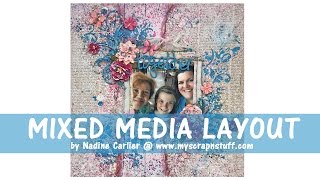 Together Mixed Media Scrapbook Layout