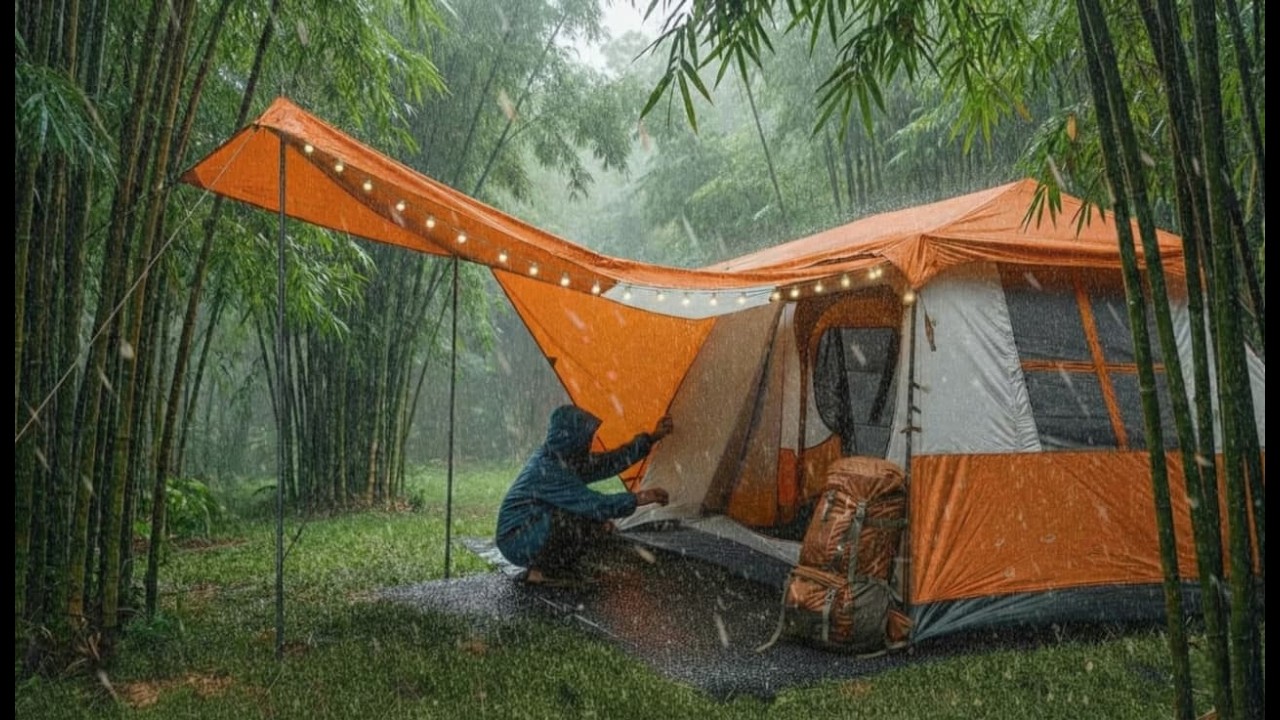 САМАЯ БЕЗУМНАЯ ГРОЗА, КОТОРУЮ Я КОГДА-ЛИБО ПЕРЕЖИВАЛ!! КЕМПИНГ В СИЛЬНЫЙ ДОЖДЬ, ШТОРМ И ГРОЗЫ