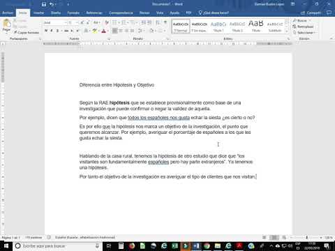 Vídeo: Diferencia Entre Hipótesis Y Objetivo