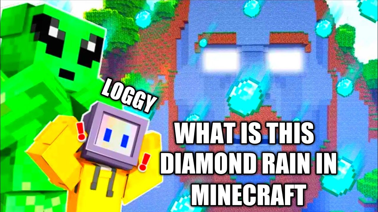 Diamonds Raining Minecraft DIAMOND RAIN IN MINECRAFT GAMING WITH LOGGY - YouTube