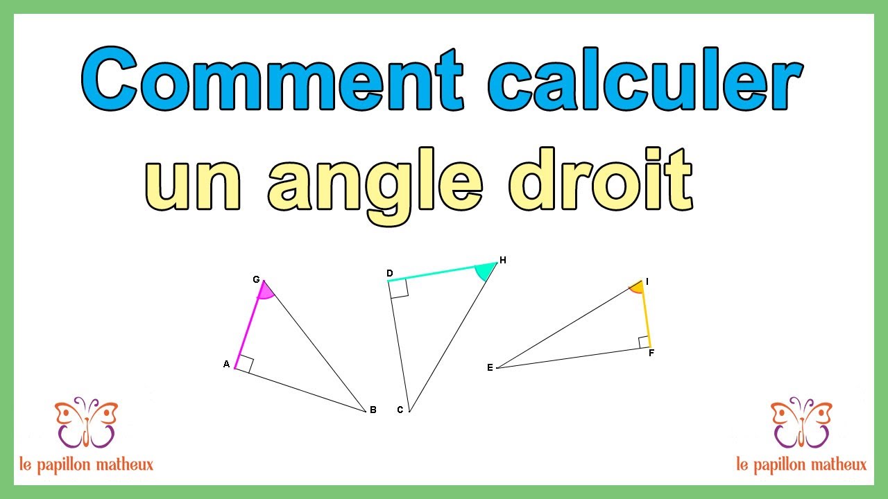 Comment calculer un angle droit 