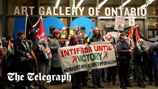 video: Protesters force cancellation of meeting between Justin Trudeau and Giorgia Meloni