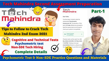 Part-1: Tech Mahindra 2021 Second Assessment - Psychometric Test Free Practice Que Soln Discussion💯🔥