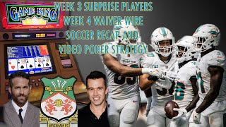 Fantasy football studs & duds, week 4 waiver wire. Fantasy baseball playoffs, Soccer, and poker!