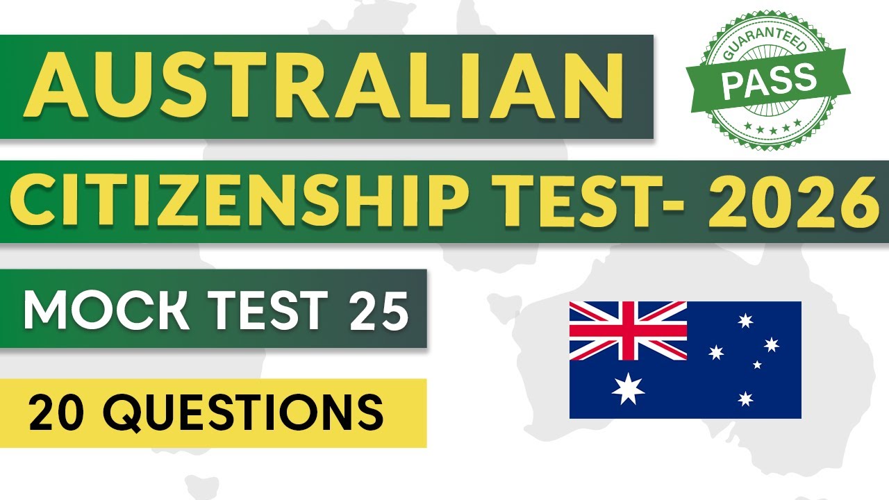 Тест на гражданство Австралии | Пробный тест № 25 | Практический тест на получение австралийского...
