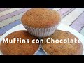 Muffins con chocolate - Receta casera fácil