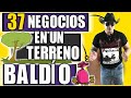 37 NEGOCIOS QUE PUEDES INICIAR EN UN TERRENO BALDÍO