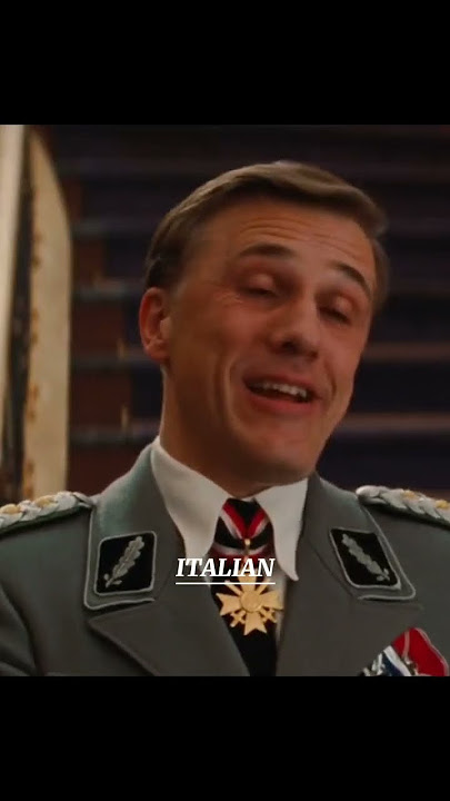 Christoph Waltz and Brad Pitt Fluent in French, German and Italian in Inglourious Basterds (2009)