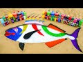 How to make Rainbow Rooster Fish with Orbeez, Big Mirinda, Coca Cola vs Mentos & Popular Sodas