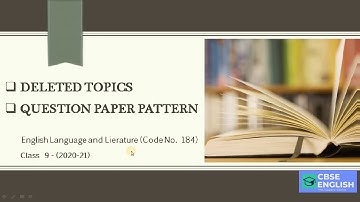 Class 9 | Deleted Topics | Question Paper Pattern