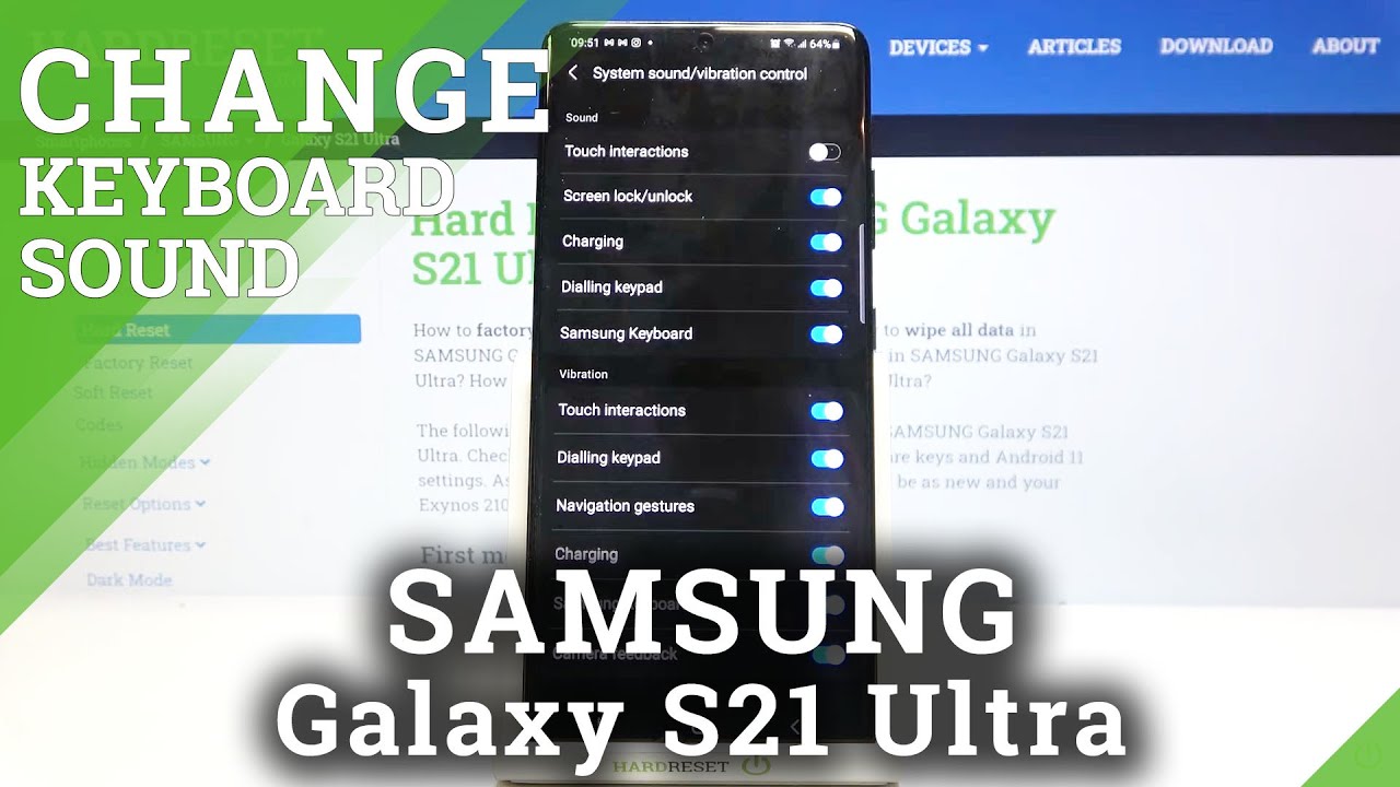 How to Turn Off Keyboard Sound in SAMSUNG Galaxy S21 Ultra