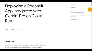 How to Deploy a Streamlit App Integrated with Gemini Pro on Cloud Run #gemini #qwiklabs
