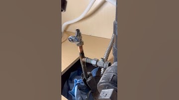 installing a new shut off valve under a kitchen sink #plumber #plumbing