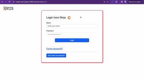 nodejs authentication - coding ninjas skill test