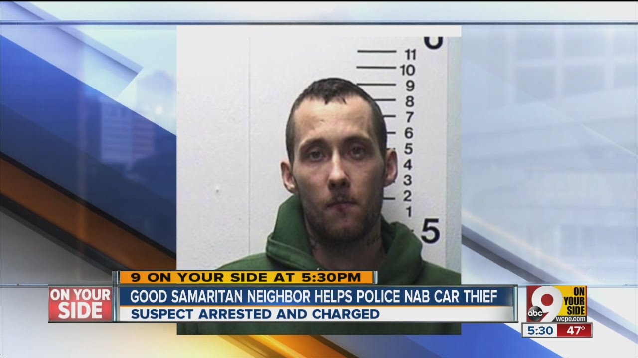 Good Samaritan neighbor helps police nab alleged car thief - YouTube