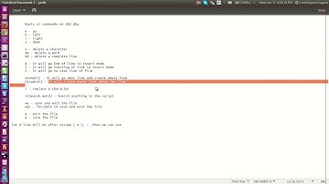 Basic VI editor comands