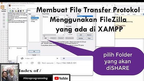 Membuat File Transfer Protokol Menggunakan FileZilla yang ada di XAMPP