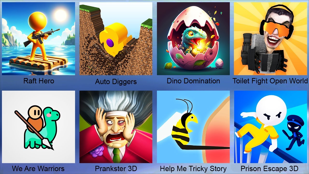 Help Me Tricky Story,Toilet Fight Open World,Raft Hero,Auto Diggers ...