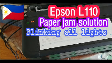 Epson L110 paper jam | blinking lights
