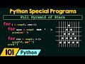 Python special programs  full pyramid of stars