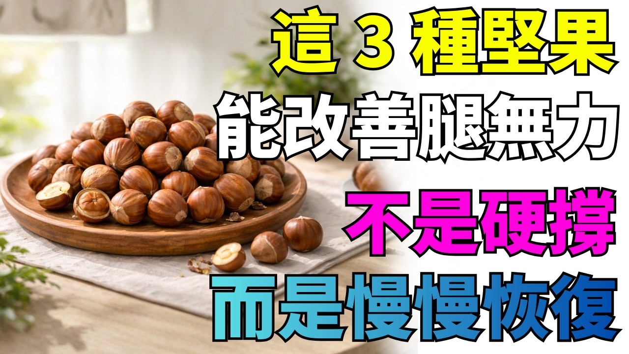 這 3 種堅果能改善腿變弱  不是撐住 而是慢慢恢復