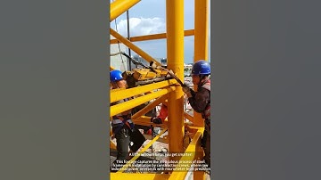 Workers share the process of installing the iron frame