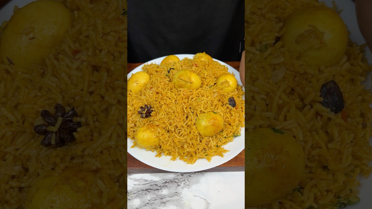 Egg Pulao ASMR Cooking #shorts #food #asmrcooking #crunchytreats #eggpulao #cooking #viral #treading