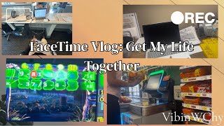 FaceTime Vlog: GETTING MY LIFE BACK ON TRACK|*late post* working, shopping, productive|VibinWChy