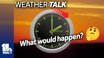 Weather Talk: What happens if we get rid of Daylight Saving Time?