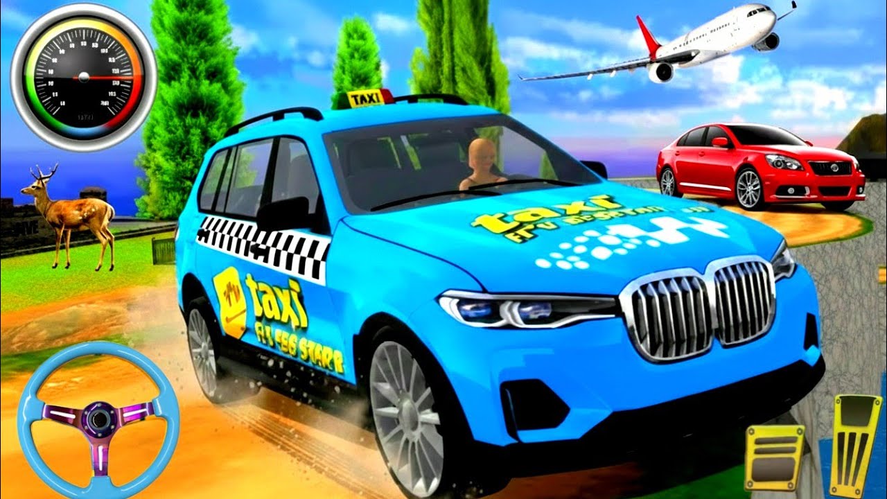 Offroad Taxi Driving Game 3D: Offroad Taxi Transport | Taxi Driving On Dangerous Hills Roads 