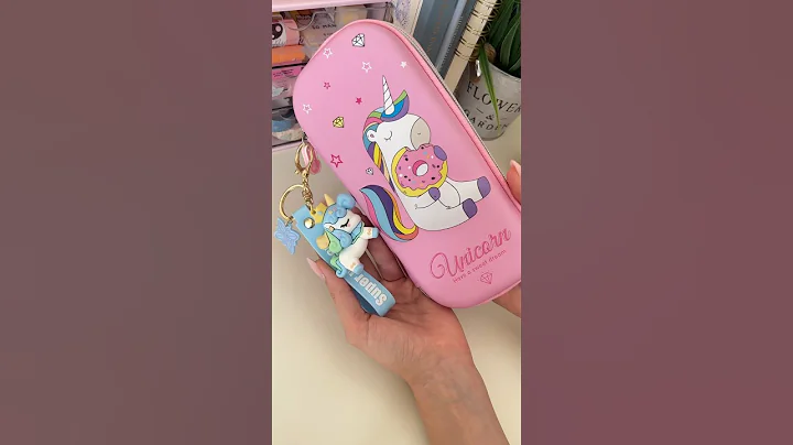 Filling unicorn pencil case with cute stationery ASMR #shorts #pencilbox #stationery