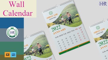 Wall calendar design | new 2022 calendar design tutorial | how to calendar design in illustrator.