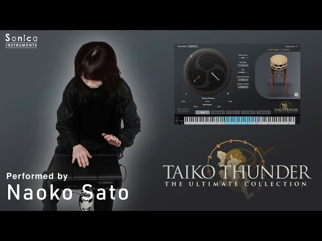 Taiko performer Naoko Sato improvises using TAIKO THUNDER and DTX