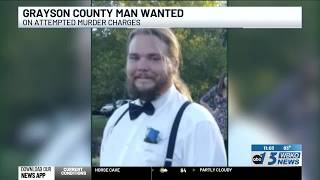 Grayson County Sheriff looking for a man wanted for attempted murder