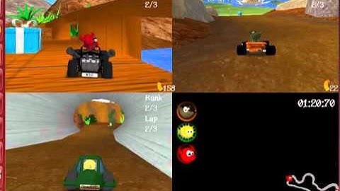 Supertuxkart multiplayer gameplay