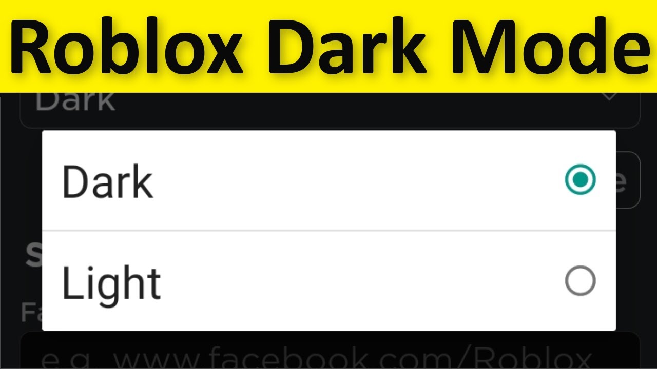 Roblox Dark Mode [BETA]