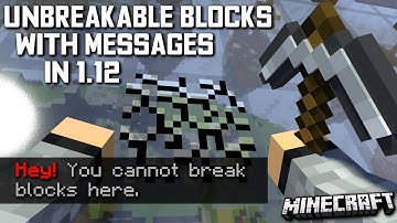✔ HOW TO MAKE UNBREAKABLE BLOCKS WITH MESSAGES IN VANILLA MINECRAFT?!? 1.11/1.12 | LIKE IN A SERVER