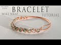 Moss agate bracelet  simple bangle  easy bracelet  wire wrap tutorial  diy jewelry  how to make