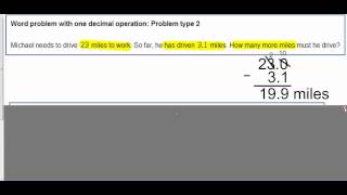 Word problems with Decimal operations single and multiple step 1, 2, and 1)