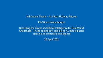 Professor Bram Vanderborght - I need somebody: combining AI, model based control and embodied...