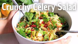 HOW TO MAKE CRUNCHY CELERY SALAD | WINTER SALAD RECIPE | INTHEKITCHENWITHELISA