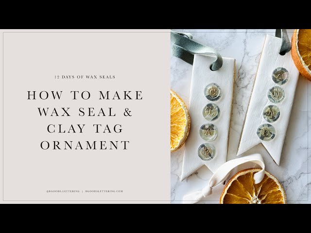 How to make wax seal & clay tag ornament - YouTube