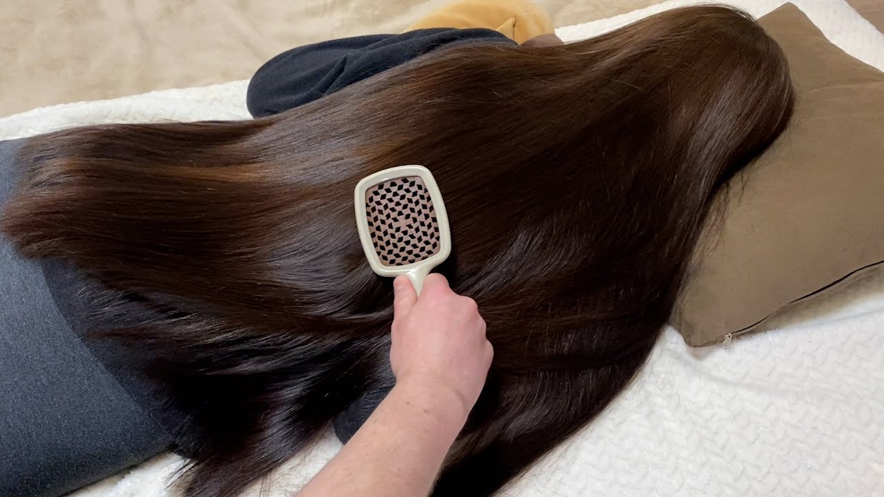 Relaxing ASMR Long Hair Brushing 💆‍♀️✨ | Gentle & Soothing Sounds 🌸🌟