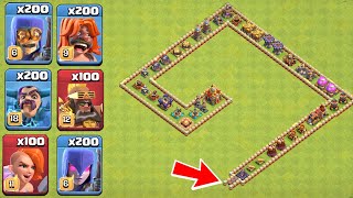 Who Can Survive This Difficult Trap on COC? Trap VS Troops